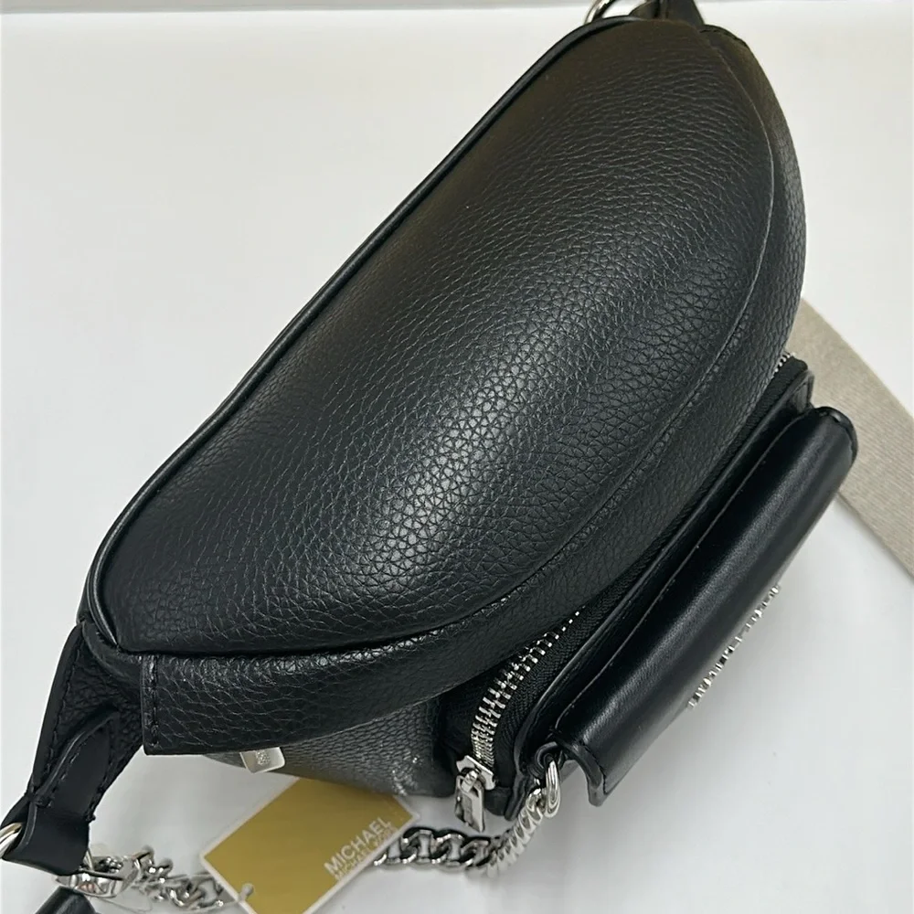 Michael Kors Maisie 2 In 1 Small Leather Waist pack Fanny pack Bag (Black) MK - Picture 9 of 16